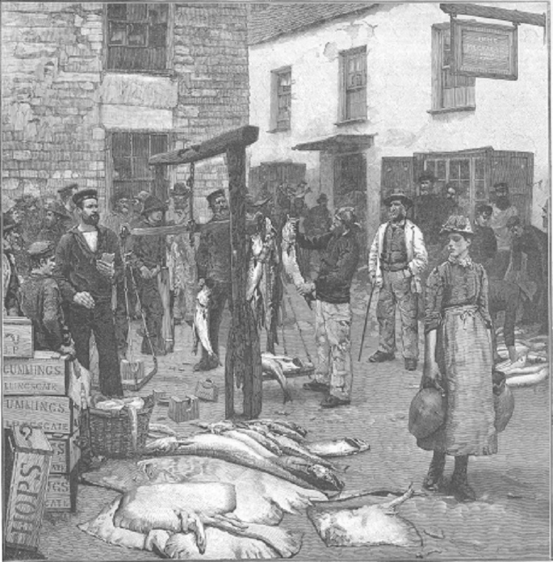 Fish catch 1860s Polperro skate and conger.jpg
